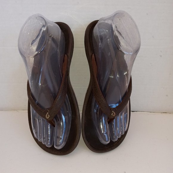 OluKai Ho‘ōpio Beach Sandals Women's Sz 7US/37EU Brown - Picture 6 of 8
